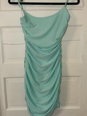 Lulu's Mint Green Dress with Subtle Sheen